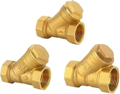1pc 1/2" 3/4" 1" BSP Female Thread Brass Inline Y Type Filter Strainer Valve Pipe Fitting Connector Adapter For Water(1/2") in Saudi Arabia