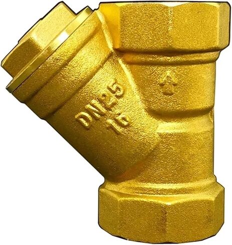 1pc 1/2" 3/4" 1" BSP Female Thread Brass Inline Y Type Filter Strainer Valve Pipe Fitting Connector Adapter For Water(1/2") in Saudi Arabia