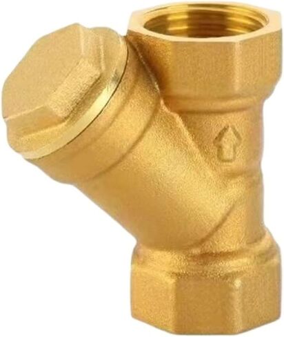 1pc 1/2" 3/4" 1" BSP Female Thread Brass Inline Y Type Filter Strainer Valve Pipe Fitting Connector Adapter For Water(1/2") in Saudi Arabia