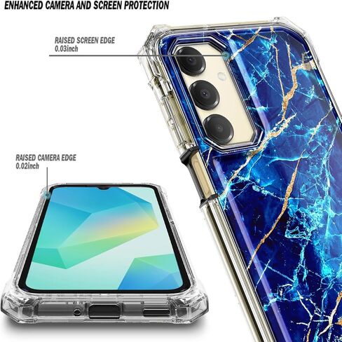بالنسبة لحالة الهاتف Samsung Galaxy A36 5G ، فإن الحالة المغناطيسية [متوافقة مع MAG-SAFE] [10 أقدام من الدرجة العسكرية التي تم اختبارها] علبة الواقية الواقية المقاومة للصدمات (GLITTER AQUA/PURPLE in Kuwait