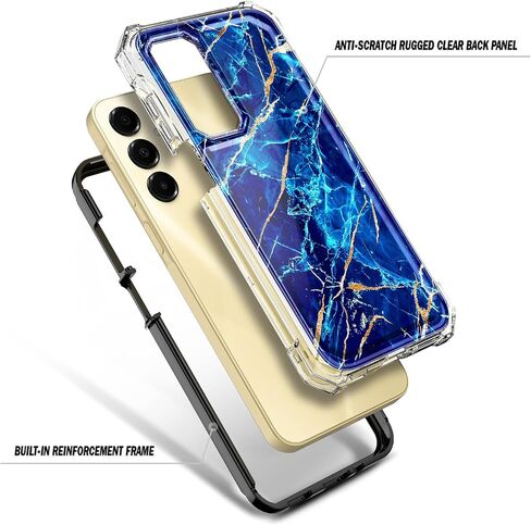 بالنسبة لحالة الهاتف Samsung Galaxy A36 5G ، فإن الحالة المغناطيسية [متوافقة مع MAG-SAFE] [10 أقدام من الدرجة العسكرية التي تم اختبارها] علبة الواقية الواقية المقاومة للصدمات (GLITTER AQUA/PURPLE in Kuwait