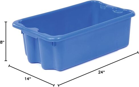LEWISBins+ Polyethylene Container 24" L x 14" W x 8" H, Blue, Lot of 5 in Saudi Arabia