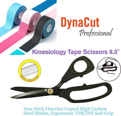Kinesiology Tape Scissors Non-Stick Fluorine Coated Stainless Steel Blades, Ergonomic TPR Soft Grip – Precision Gum-Free Cutting for Sports Taping, Athletic, Medical Tape, and First Aid Use in Saudi Arabia