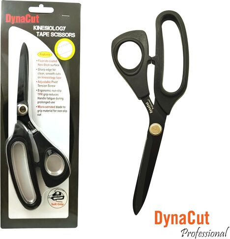 Kinesiology Tape Scissors Non-Stick Fluorine Coated Stainless Steel Blades, Ergonomic TPR Soft Grip – Precision Gum-Free Cutting for Sports Taping, Athletic, Medical Tape, and First Aid Use in Saudi Arabia