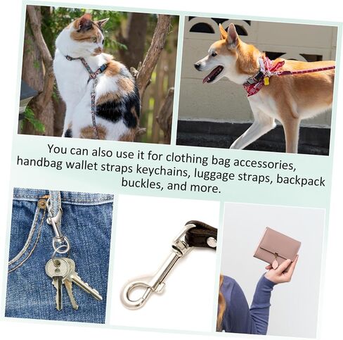 Supvox 24pcs Snap Hooks مقاطع دوارة ثقيلة للخدمة الأليفة لأدوات مفاتيح Pet Leashes وأكثر أمانًا سهلة الاستخدام موصلات حبل محمولة داخلية داخلية in Saudi Arabia