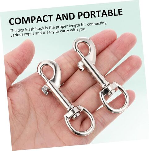 Supvox 24pcs Snap Hooks مقاطع دوارة ثقيلة للخدمة الأليفة لأدوات مفاتيح Pet Leashes وأكثر أمانًا سهلة الاستخدام موصلات حبل محمولة داخلية داخلية in Saudi Arabia