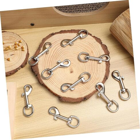 Yardwe 24Pcs Snap Hooks for Pet Leashes Keychains More Heavy Duty Metal Clips Locking Rotating Clasp Versatile Connectors for Ropes Inner in Saudi Arabia