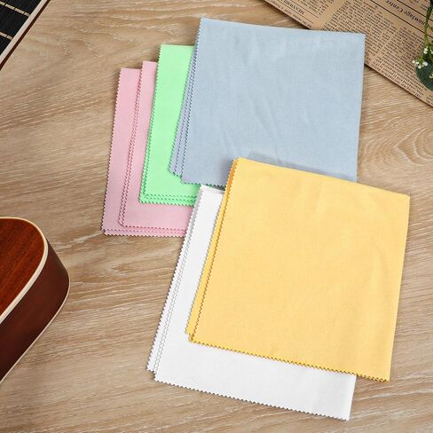 5 PCS Flute Cleaning Cloth, Guitar Cleaning Cloth, Soft Cloth for Violin, Microfiber Cleaning Cloth Soft Lint Free Instrument Cleaning Cloth for Guitar Piano Brass Trumpet, Lenses, 12x12 inch in Saudi Arabia