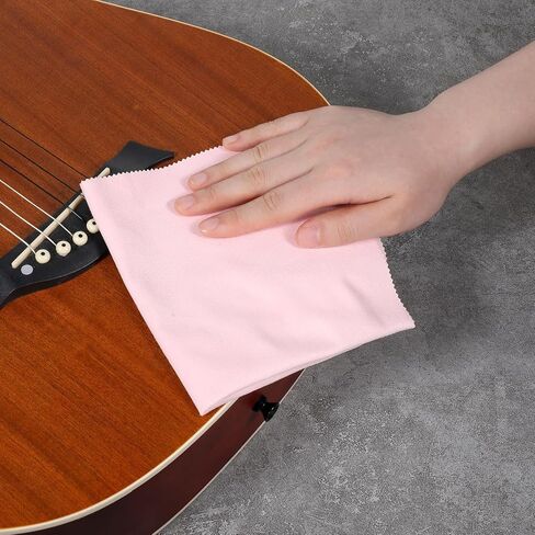 5 PCS Flute Cleaning Cloth, Guitar Cleaning Cloth, Soft Cloth for Violin, Microfiber Cleaning Cloth Soft Lint Free Instrument Cleaning Cloth for Guitar Piano Brass Trumpet, Lenses, 12x12 inch in Saudi Arabia