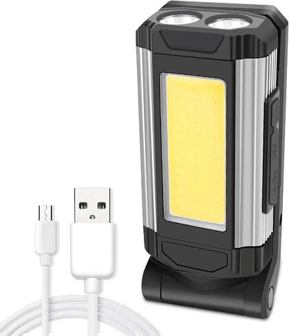 Folded Work Lights Aluminium Alloy USB Charging Magnetic COB Inspection Lamp Portable Fill Light (Red) in Saudi Arabia