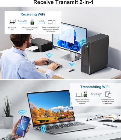 AX900MBPS WIFI 6 و Bluetooth 5.3 محول التحرير والسرد مزدوج النطاق 5/2.4 جيجا هرتز الشبكة اللاسلكية الخارجية USB Wi-Fi مستقبل للكمبيوتر المحمول/الكمبيوتر/سطح المكتب 4DBI المتوافق مع Windows 10/11 in Saudi Arabia