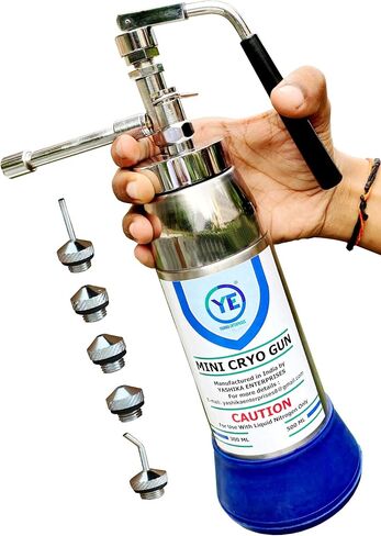 Mini Cryo Gun Liquid Nitrogen Sprayer Can for Dermatology Cryo Spray Cryo Container Capacity 300ml by Yashika Ent in Saudi Arabia