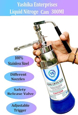 Mini Cryo Gun Liquid Nitrogen Sprayer Can for Dermatology Cryo Spray Cryo Container Capacity 300ml by Yashika Ent in Saudi Arabia