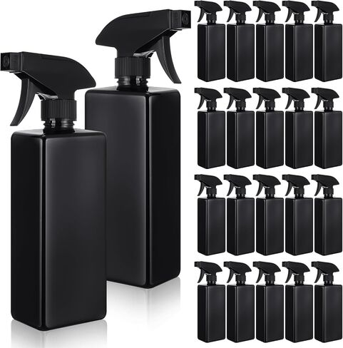 Honeydak 20 Pack Plastic Spray Bottles for Cleaning Solutions 17oz Black Empty Reusable Water Sprayers with Mist and Stream Option Leak-proof for Home Garden Plant Kitchen in Saudi Arabia