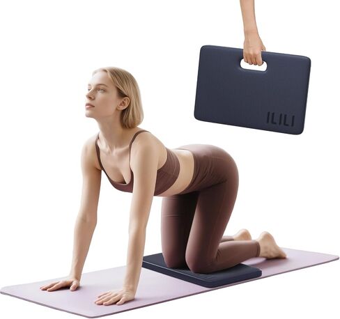 ILILI Yoga Knee Pad Foldable, TPE Soft Cushion 1inch for Knee Push-ups, Plank Support Pad, Elbow/Knee Support Folding Pad, Portable and Lightweight for Yoga Pilates, Fitness Exercise, Outdoor in Saudi Arabia