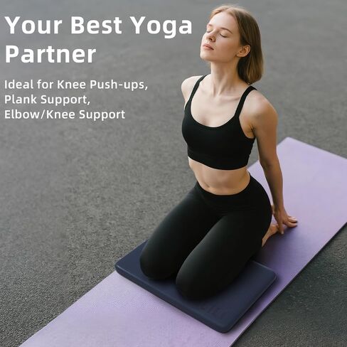 ILILI Yoga Knee Pad Foldable, TPE Soft Cushion 1inch for Knee Push-ups, Plank Support Pad, Elbow/Knee Support Folding Pad, Portable and Lightweight for Yoga Pilates, Fitness Exercise, Outdoor in Saudi Arabia