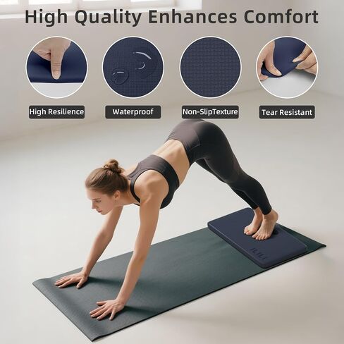 ILILI Yoga Knee Pad Foldable, TPE Soft Cushion 1inch for Knee Push-ups, Plank Support Pad, Elbow/Knee Support Folding Pad, Portable and Lightweight for Yoga Pilates, Fitness Exercise, Outdoor in Saudi Arabia
