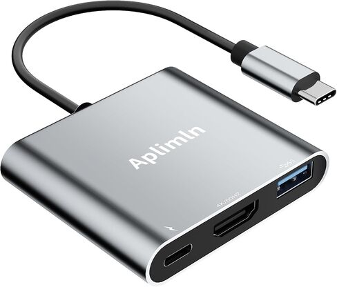 USB C Hub, 9 in 1 USB C to 4K@60HZ HDMI Multiport Adapter, RJ45 Gigabit Ethernet, 3 USB 3.0 Ports, SD/TF Card Reader, PD 100W, Desigend for MacBook Pro Air HP XPS and Other Type C Devices in Kuwait