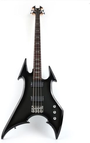 Cool Shape Full Size Standard Electric Bass Guitar Four 4 String Right Hand Handed Solid Body Canadian Maple Neck Genuine Rosewood Fretboard Fingerboard(Metallic Black) in Saudi Arabia