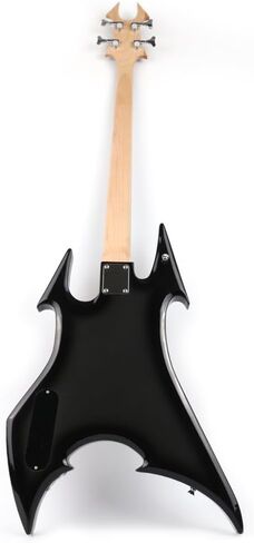 Cool Shape Full Size Standard Electric Bass Guitar Four 4 String Right Hand Handed Solid Body Canadian Maple Neck Genuine Rosewood Fretboard Fingerboard(Metallic Black) in Saudi Arabia