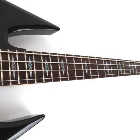 Cool Shape Full Size Standard Electric Bass Guitar Four 4 String Right Hand Handed Solid Body Canadian Maple Neck Genuine Rosewood Fretboard Fingerboard(Metallic Black) in Saudi Arabia