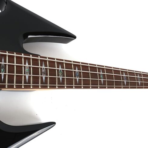 Cool Shape Full Size Standard Electric Bass Guitar Four 4 String Right Hand Handed Solid Body Canadian Maple Neck Genuine Rosewood Fretboard Fingerboard(Metallic Black) in Kuwait