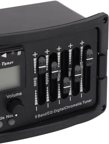 Guitar 5 Band Equalizer Professional Preamp EQ with Tuner Customized Sound Settings for Acoustic and Electric Guitars for Stage Studio Performances in Saudi Arabia