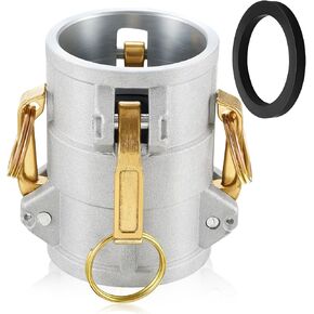 Wonderjune Aluminum Type DD Cam and Groove Hose Fitting Female Camlock Aluminum Cam Lock Fitting for Hydraulic Oil Refrigeration Oil Water, 225 PSI(3"x3") in Saudi Arabia