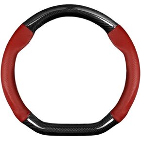 نمط الألياف الكربونية للسيارة نمط التهوية غطاء عجلة القيادة مناسبة لفورد سانت M-Ondeo F150 مناسبة لحافة الهروب من موستانج للتركيز من أجل التركيز Kuga Ranger (O Style Saddle Brown) in Kuwait