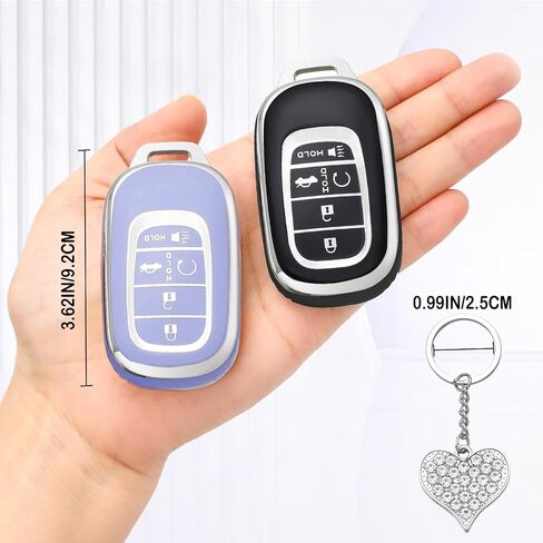 Lecart Key Fob Cover for Honda 2025 2024 2023 2022 CR-V Civic Pilot Accord HR-V Sport Touring 5 Buttons TPU Key Fob Case Soft Car Key Shell Protector 2 Pack White & Pink in Saudi Arabia