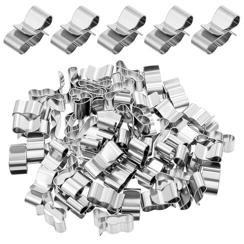 50 PCS مقاطع سلك مقطورة ، مقطع مقطورة مقطع مقطورة الكبلات المعدنية غير القابل للصدأ مقاطع سلك PV إطار مقطع مقطع مقطورة الأسلاك مزدوجة مقاطع سلكية لسلاح الأسلاك كابل كابل كابل كابل ، 22.5 مم/ 0.89 بوصة in Saudi Arabia