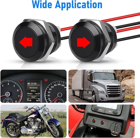 LinkStyle 2PCS 12V مؤشر مؤشر LED ، مؤشر إشارة قطع اللوحة 1/2 "، مصباح إشارة المعادن مع أسلاك 300 مم ، أزرق in Saudi Arabia
