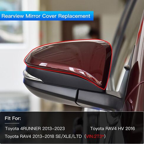Passenger Right Side Mirror Cover Cap Compatible with Toyota Rav4 2015-2018 XLE SE LTD Gray in Kuwait