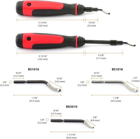 AFA Tooling - Extendable Neck Deburring Tool with 3 Extra Swivel Blades - Works on Metal, Resin, PVC Pipes, Copper, Plastic and 3D Printed Edges - Plumbing & 3D Printing Burr Removal Reamer Tool in Saudi Arabia
