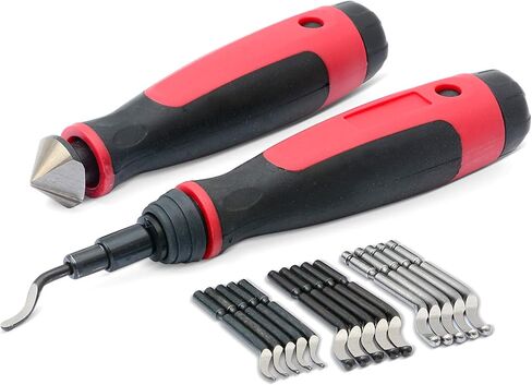 AFA Tooling - Extendable Neck Deburring Tool with 3 Extra Swivel Blades - Works on Metal, Resin, PVC Pipes, Copper, Plastic and 3D Printed Edges - Plumbing & 3D Printing Burr Removal Reamer Tool in Saudi Arabia