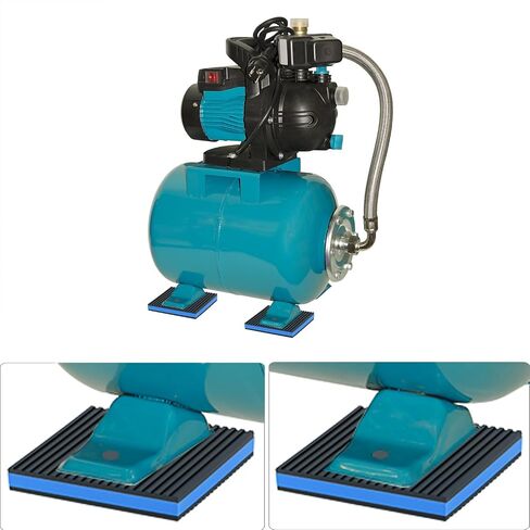 QWORK Anti Vibration Pads, 4 Pack 4'' X 4'' X 7/8" Heavy Duty EVA Mechanical Vibration Damping Isolator Pads for Compressor, Washer Dryer in Saudi Arabia
