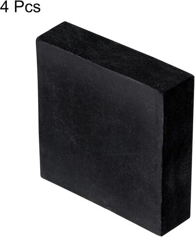uxcell 4pcs Rubber Anti-Vibration Pads Hard Pad, 50mm Square Vibration Isolation Mats, 15mm Thickness Non-Slip Rubber Blocks, Anti-Skid Anti Noise for HVAC, Compressor, Air Conditioner in Saudi Arabia