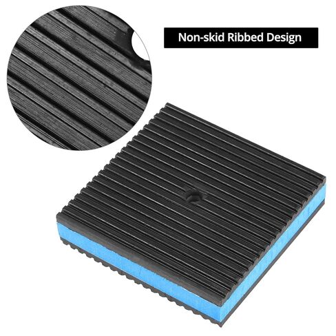 QWORK Heavy-Duty Rubber Anti-Vibration Pads, Pack of 4, 4" x 4" x 7/8" Shock Absorbing Pads in Saudi Arabia