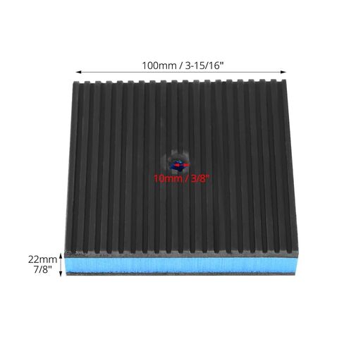 QWORK Heavy-Duty Rubber Anti-Vibration Pads, Pack of 4, 4" x 4" x 7/8" Shock Absorbing Pads in Saudi Arabia