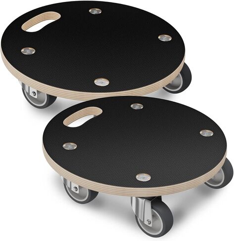 Hard Wood Mover Spliceable Dolly 550Lbs Capacity (2 Packs) 4 Wheels Heavy Duty Furniture Moving Connectable Design Dollier Upgraded Transport Roller in Kuwait
