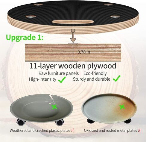 Hard Wood Mover Spliceable Dolly 550Lbs Capacity (2 Packs) 4 Wheels Heavy Duty Furniture Moving Connectable Design Dollier Upgraded Transport Roller in Kuwait