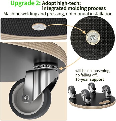 Hard Wood Mover Spliceable Dolly 550Lbs Capacity (2 Packs) 4 Wheels Heavy Duty Furniture Moving Connectable Design Dollier Upgraded Transport Roller in Kuwait