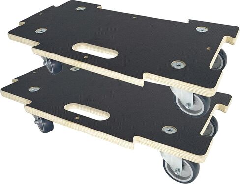 Hard Wood Mover Spliceable Dolly 550Lbs Capacity (2 Packs) 4 Wheels Heavy Duty Furniture Moving Connectable Design Dollier Upgraded Transport Roller in Kuwait