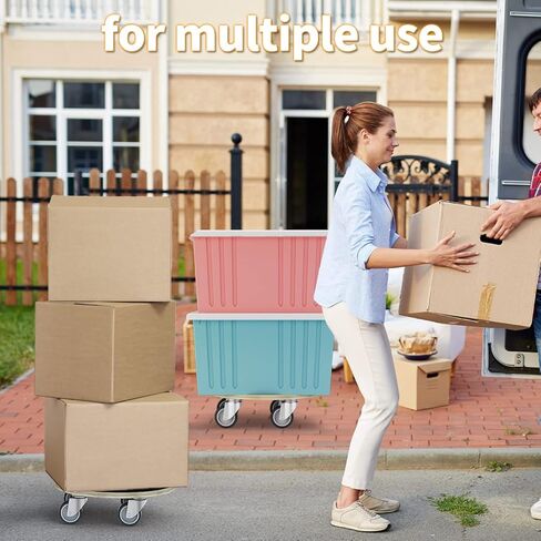 Hard Wood Mover Spliceable Dolly 550Lbs Capacity (2 Packs) 4 Wheels Heavy Duty Furniture Moving Connectable Design Dollier Upgraded Transport Roller in Kuwait