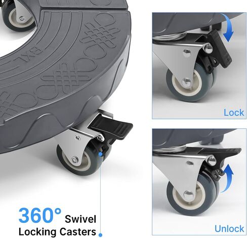 Nefish Trash Can Dolly Wheels, 15-19 Inch Adjustable Round Furniture Dolly with 4 Wheels, Heavy Duty Drum Dollies 440lbs Tire Dolly, Multi Functional Rolling Dolly Cart in Saudi Arabia