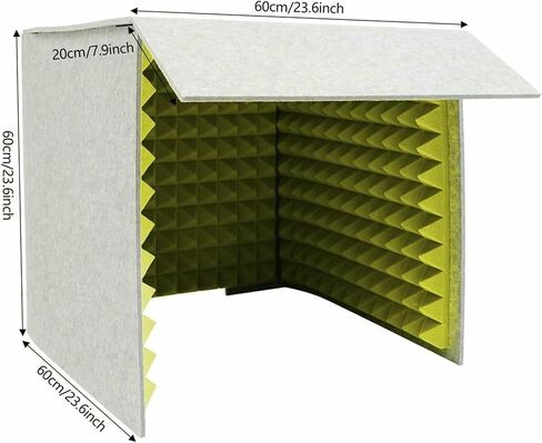Recording Shield Microphone Booth, Isolation Desktop Soundproof Box, Portable Audio Acoustic Noise Isolator Platform for Podcasts Voiceovers Singing in Saudi Arabia