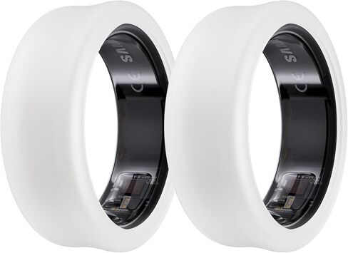 DDJ [2Pack] Ultra -Thin Silicone Cover for Samsung Galaxy Ring, Ring Protector for Oura Ring/RingConn/Ultrahuman Ring AIR Sizing Kit, Sizing M for Rings 11/12/13 (Black/Transparent) in Kuwait