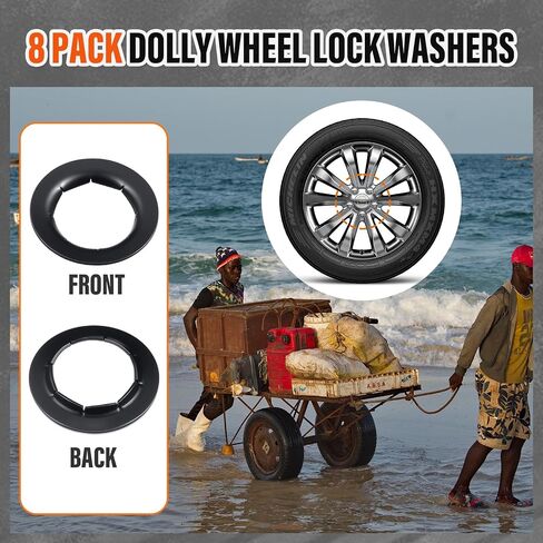 Plulu 8 pack usp on washers spring Steel Washers Dolly Wheel Lock Washers تناسب 5/8 قضبان محور دوللي مع الانتهاء من الفوسفات المزيوت in Saudi Arabia