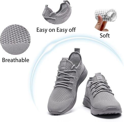 Running Shoes for Men Slip on Tennis Shoes Fashion Sneakers Lightweight Breathable Casual Walking Shoes Outdoor Workout Athletic Training Gym Trainer Sport Dark_Green Size 8.5 in Kuwait