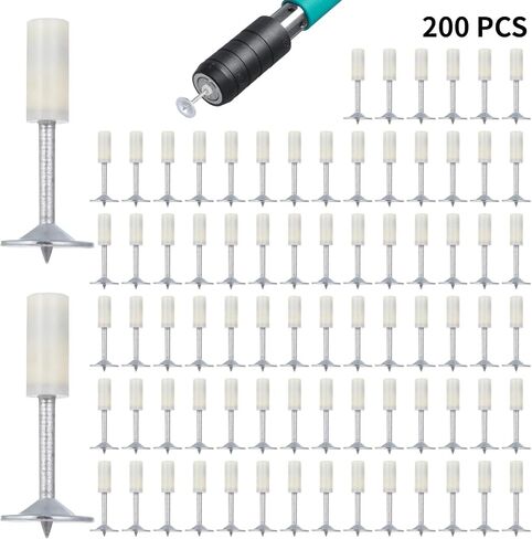 200 PCS Steel Concrete Nails - Nail Gun Manual Nails, 7.3mm Round Wall Fastening Nails, Home DIY Nail Gun Accessories for Concrete Ceiling Cable Ducts Fixed Slotting Device Repair Tool in Saudi Arabia